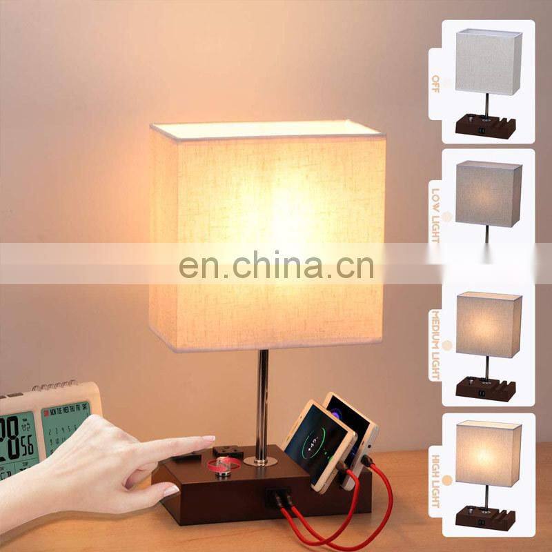 Wholesale customized good quality lamps table lamps modern home decorative wireless charge table lamp