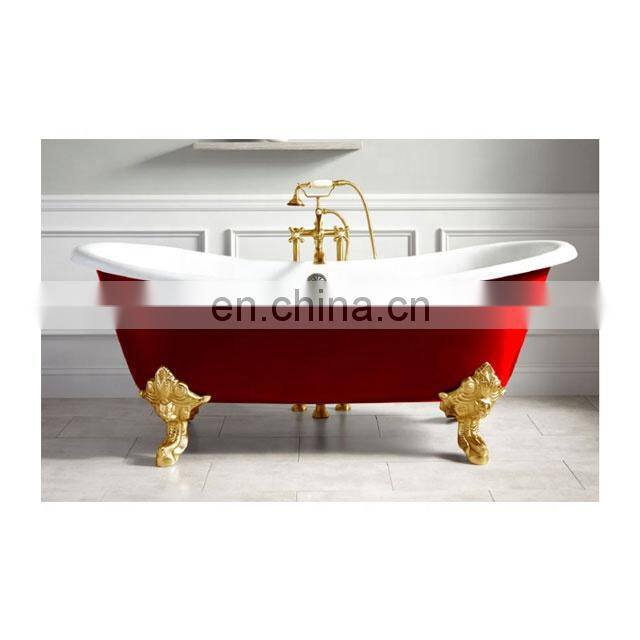 China Best Simple Deep Classical Freestanding Drop-in Cast Iron Enamel Bathtub