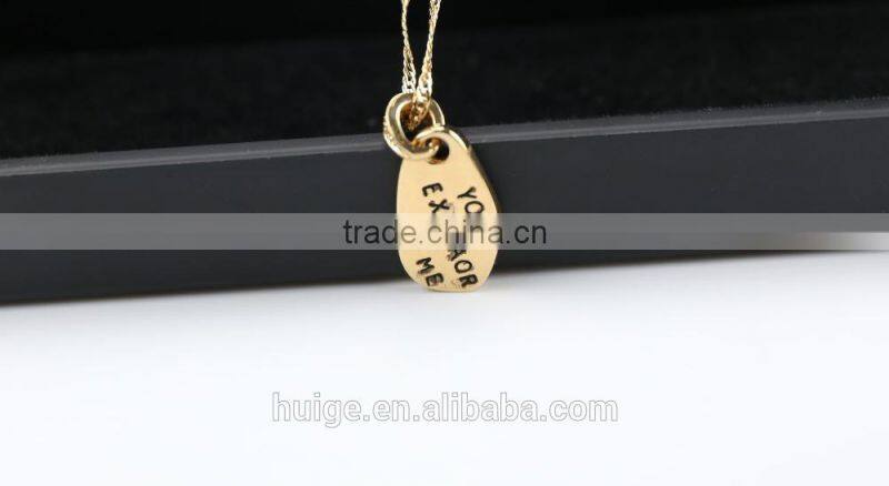 2015 Yiwu Jewellery Hot Sales Brass Chain Gold Plated Fashion Pendant Necklace