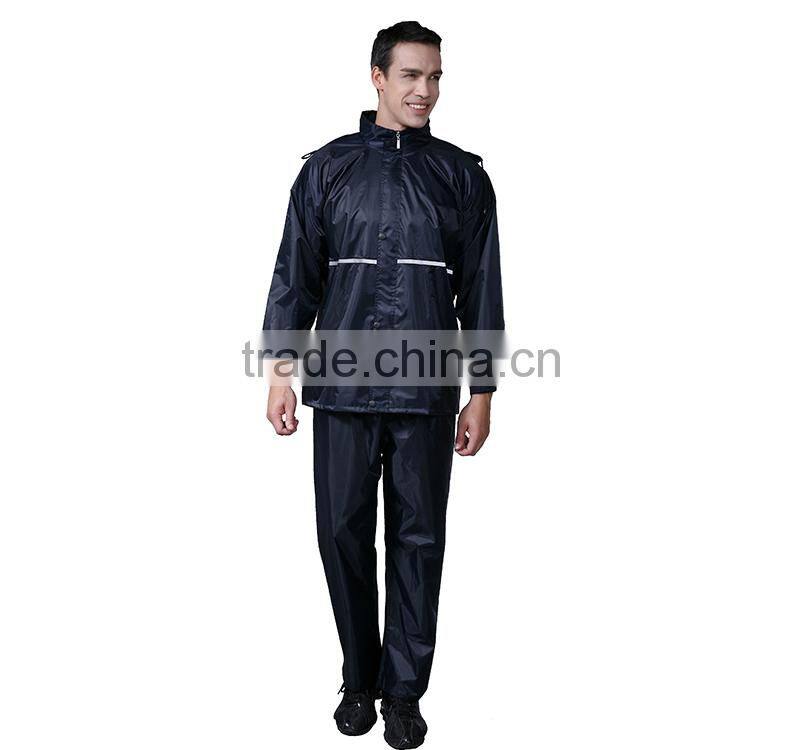 Adult male nylon raincoat rain pants suit