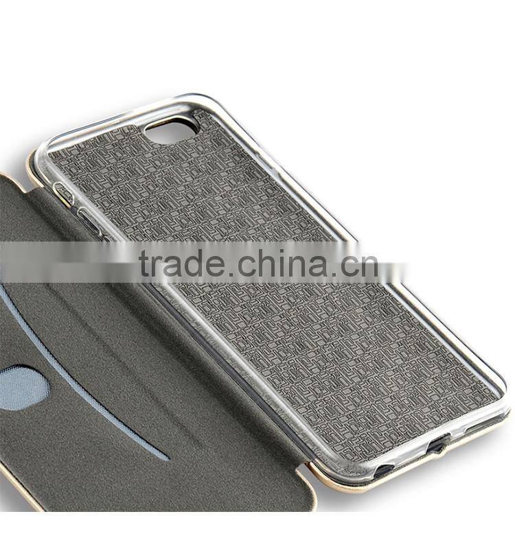 Excellent quality top sell flip leather for iphone 6 6S 6 plus with small MOQ