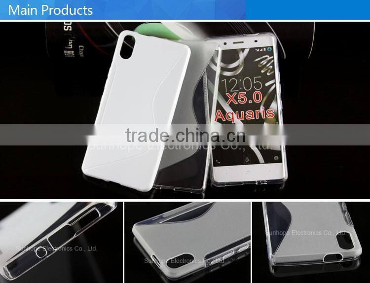 China factory S line tpu cell phone case For BLU Quattro Aquaris X5.0