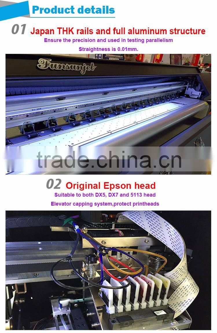 Best price FunsunJet FS-1802k 1.8m eco solvent inkjet printer with one dx5 head 1440dpi