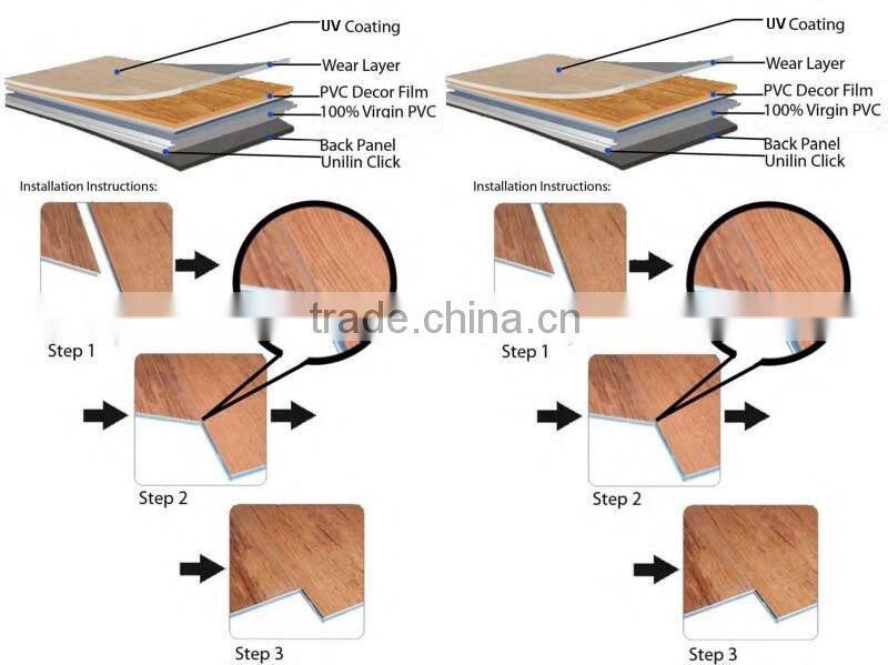 High quality and beautiful pvc click flooring
