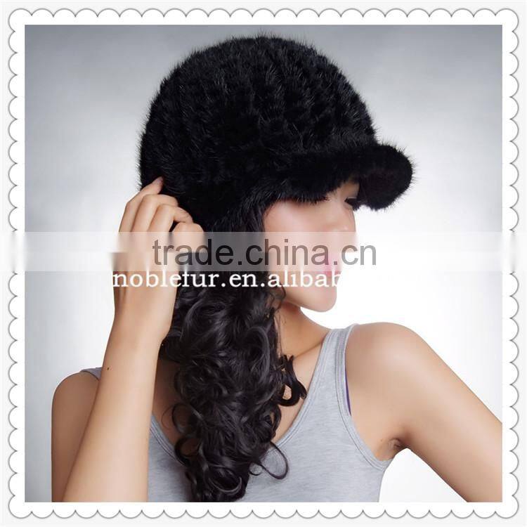 latest design autumn stylish Hat famous designer real mink fur hat