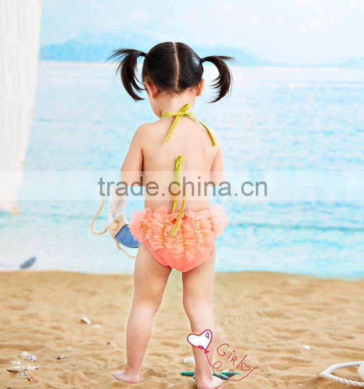2015 Hot Sale Top Quality Girl Swimpants Korean Style Baby Lace Swimpants For Children Wear