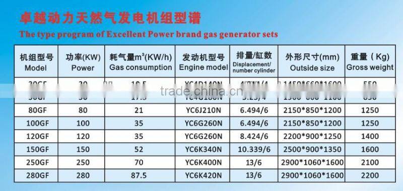 300KW Natural gas set