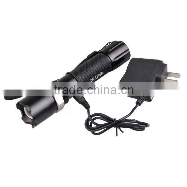 Aluminum Alloy 3W XPE LED Rechargeable LED Police Torch