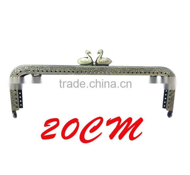 20cm anti brass Butterfly lock metal purse frame coin purse wallet stock