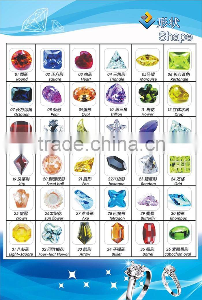 1.5mm round shaped orange shining cz synthetic stones