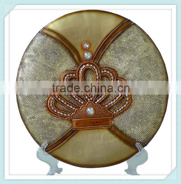 polresin gold decorative plates for home decor