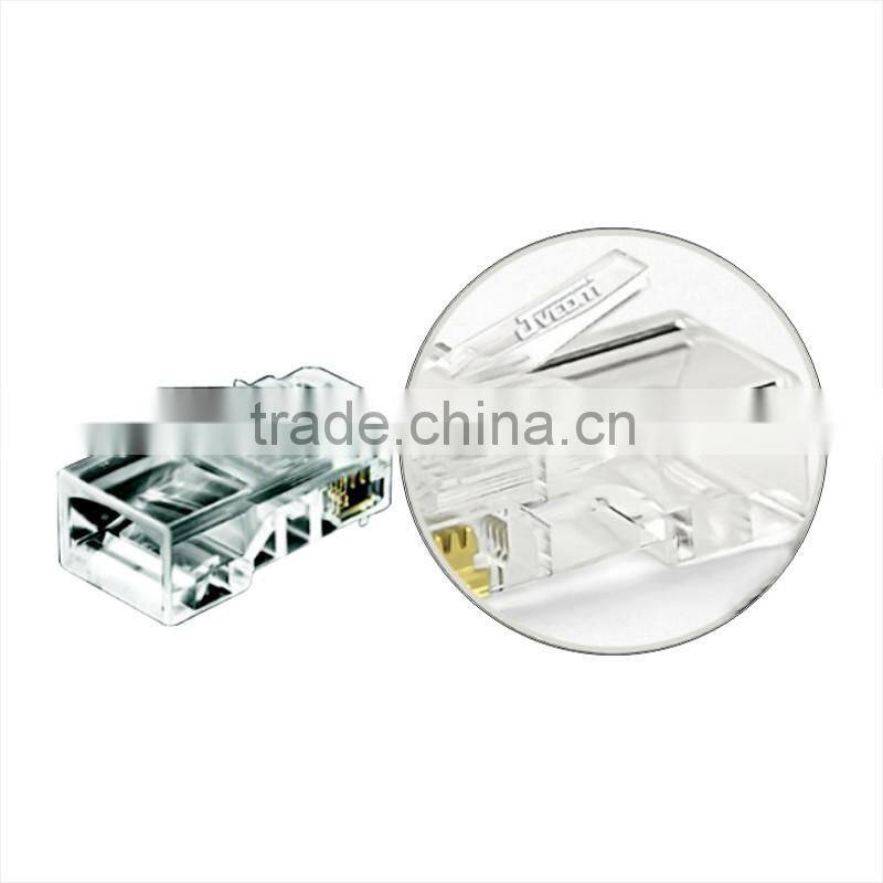 JVCOM RJ45 UTP Modular Plug for Cat5 Cable connector plug Solid Pure Copper