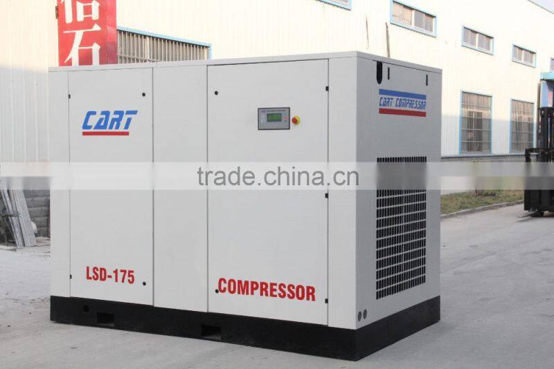 450HP/355kW variable frequency direct driven screw air compressor low electric fee