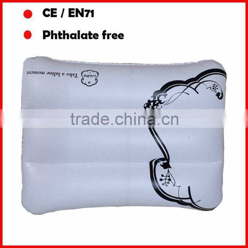 Blue color flocking neck pillows for promotion