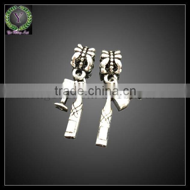 New Carved Charms Antique Silvery Metal Alloy Beads Fit European Beads Bracelet