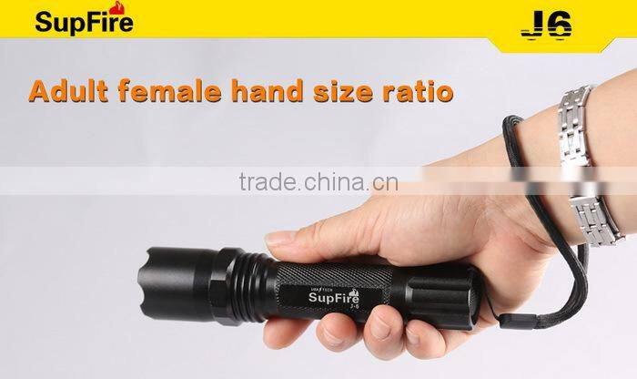 SupFire J6 most powerful rechargeable led flashlight
