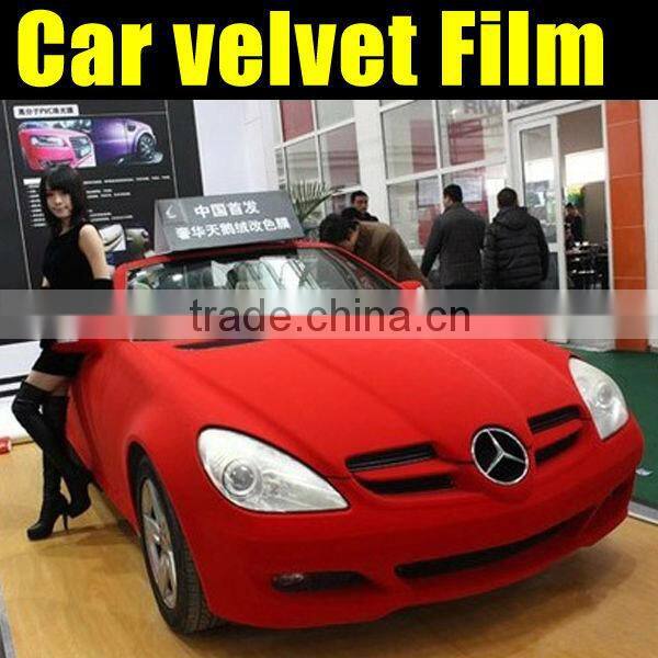 Hot Sale variety of color car velvet vinyl film