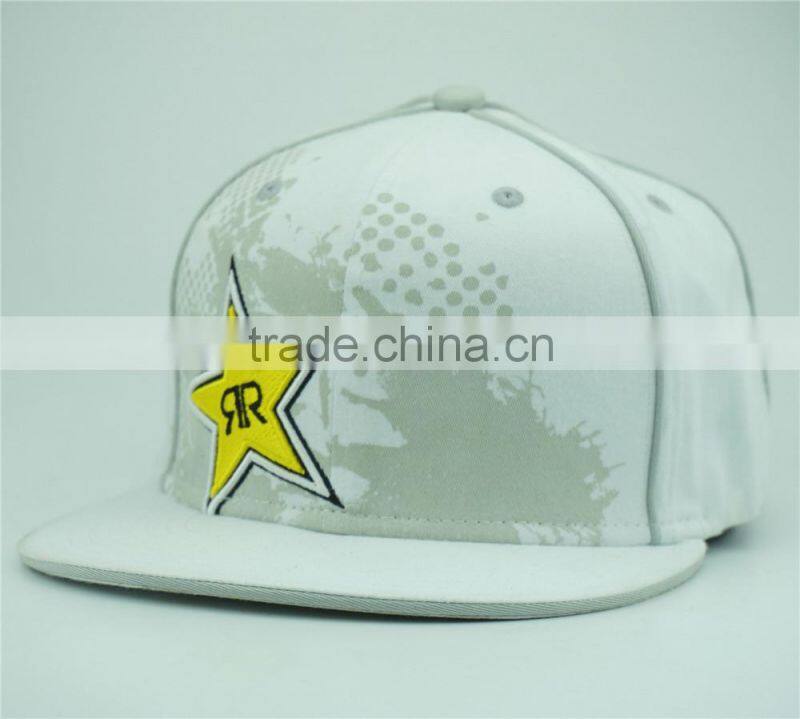 custom brand patch embroidery 6 panel flex fit hats