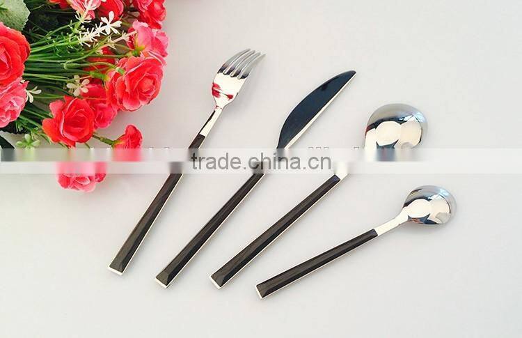 black wooden handle cultery set 5208