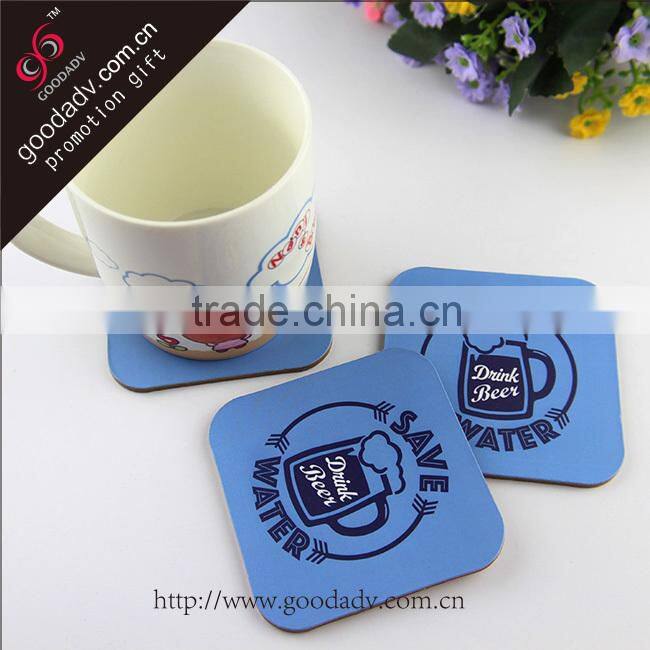 Wedding gift favor personalized MDF cork coaster