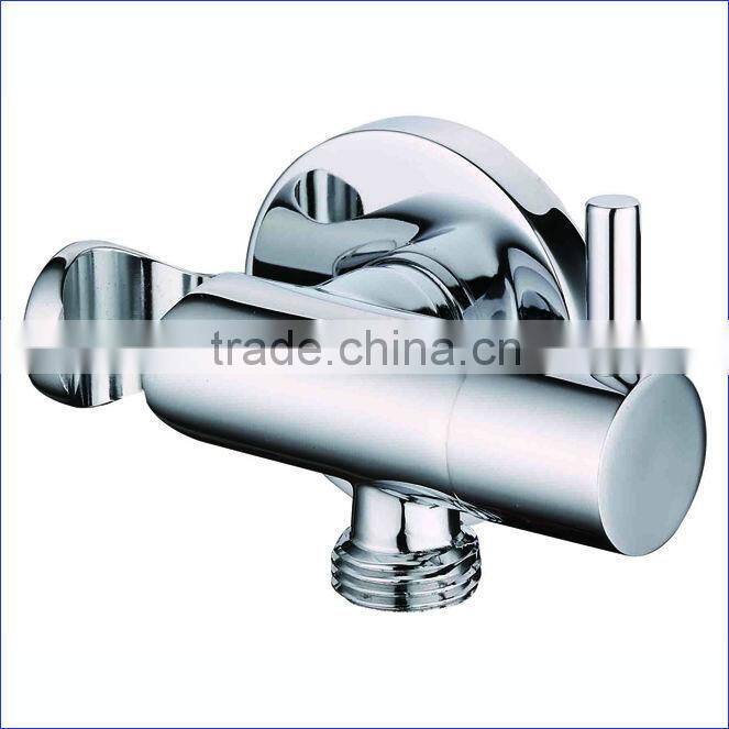 Brass Shower Faucet with Holder, Chrome Finsih and Wall Mounted