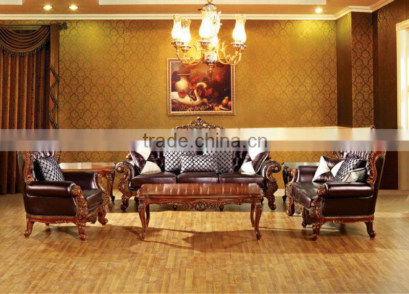 exquisite luxury italian sofas for sale / sofa leather corner / hotel lobby sofa classic set HS26