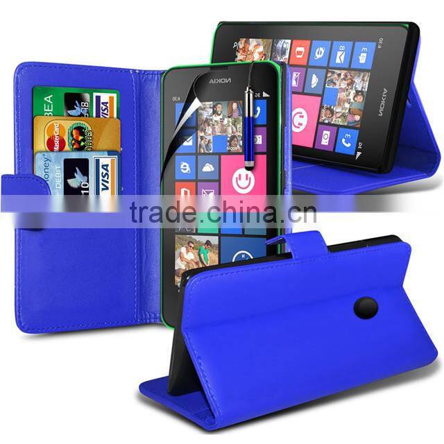 Wallet Stand Leather Case Cover For Nokia Lumia 630