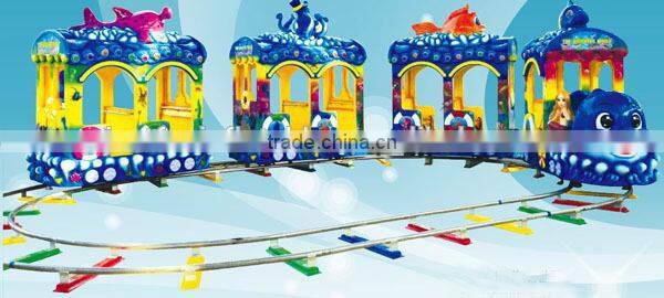 customized electric track train, under sea world train ride for sale