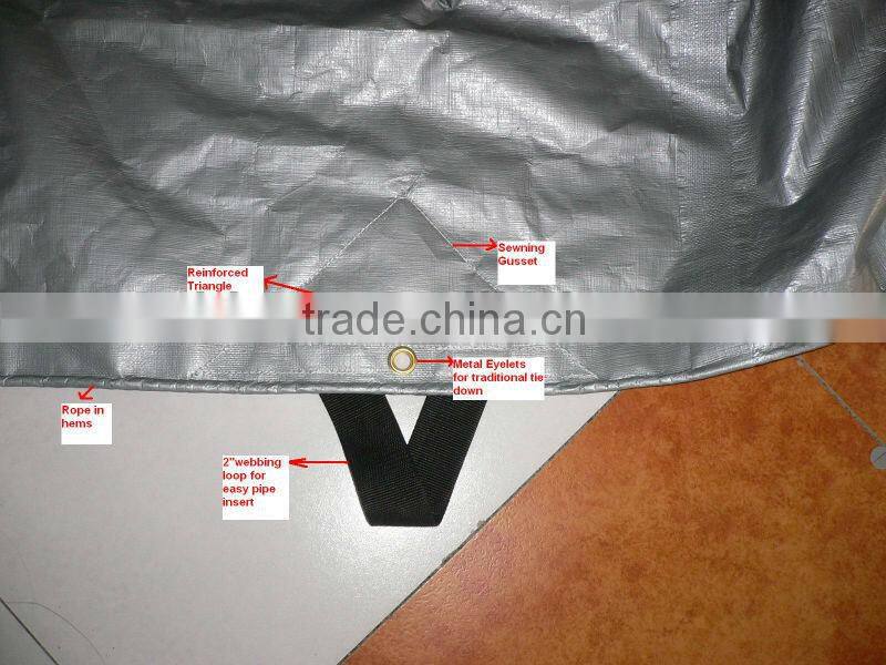 Sun Protected White Poly Hay Bale Tarps