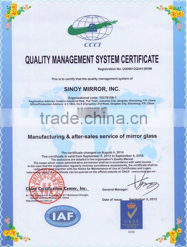 3mm-6mm China mirror for decorative mirror, beveled mirror tiles