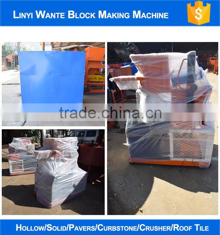 High quality WT1-25 soil clay interlocking bricks making machine production line
