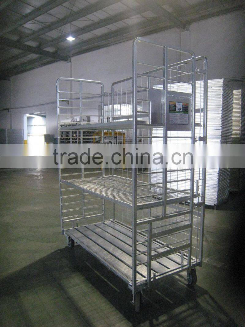 Roll container trolley case/storage tool cart