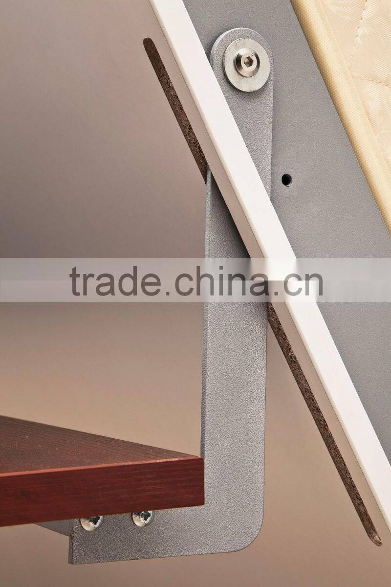 Space saving wooden murphy bed verticle hidden wall bed double murphy folding bed with bookcase and desk