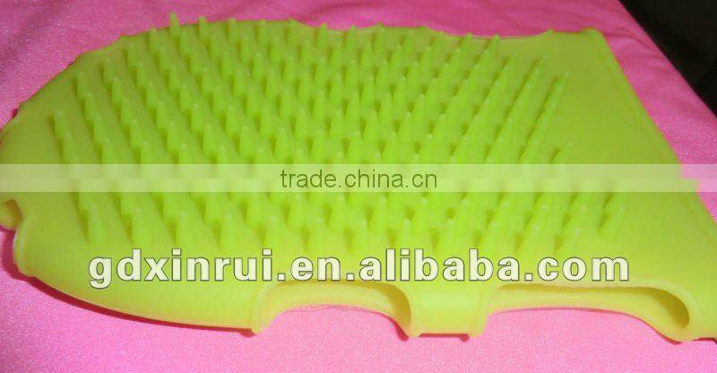 soft silicone massage bath gloves