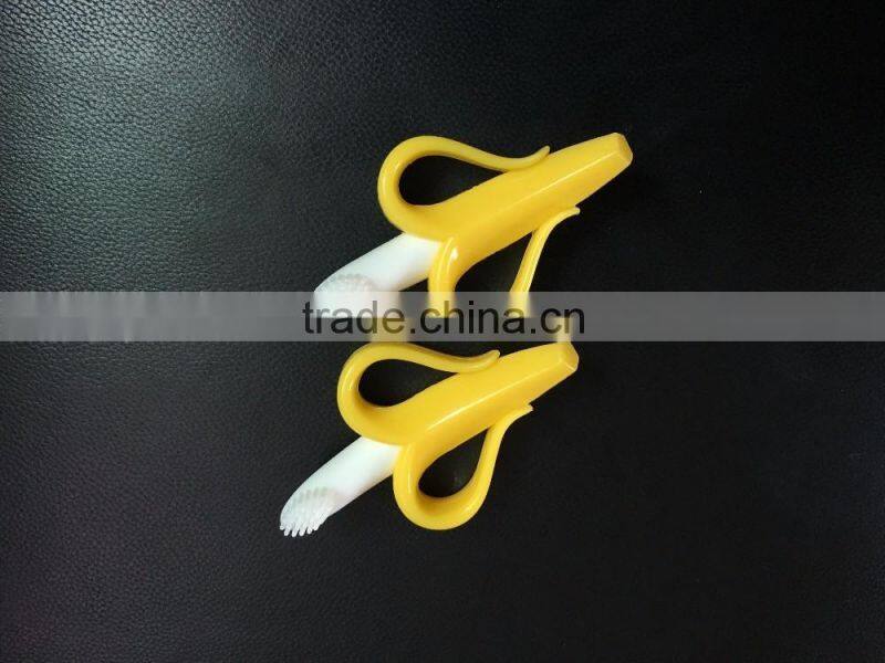 Manufacturer OEM cute banana silicone baby toy baby teether