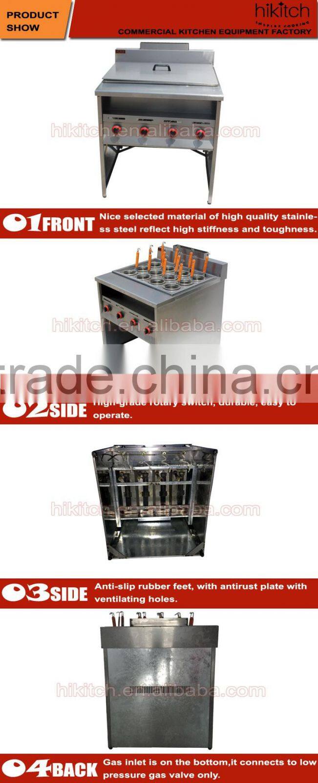 Four Burners Stainless Steel Vertical Gas Pasta Cooker