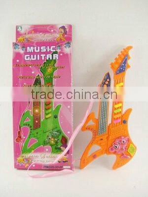 Knock jean and toy guitar