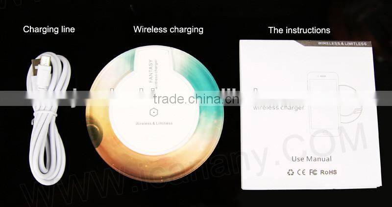 crystal qi wireless charger for mobile phone