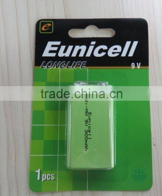 9v battery 110mah nimh 9v rechargeable battery for electric car toys