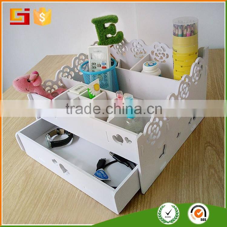 Home&office eco-friendly multiple wooden/plastic desktop storage box &jewelry box