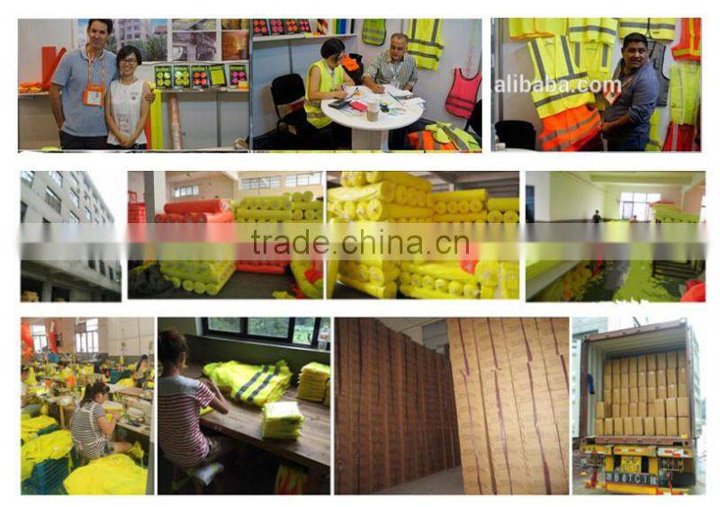 EN471 adult security protection Orange Yellow Reflective Strips Safety Warning Vest Jacket Clothing