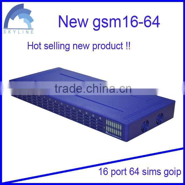 high quality goip gsm gateway 16 channels 16 ports with 64 sims best communications equipment