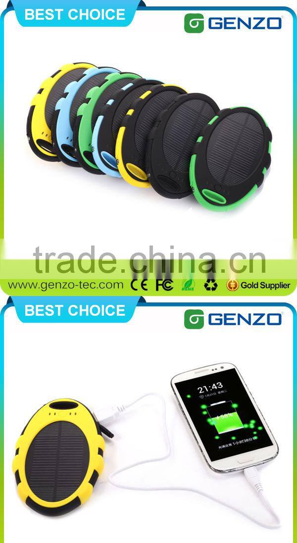 Best selling !!! China manufcturer Portable 5000mah solar power bank for mobile phone