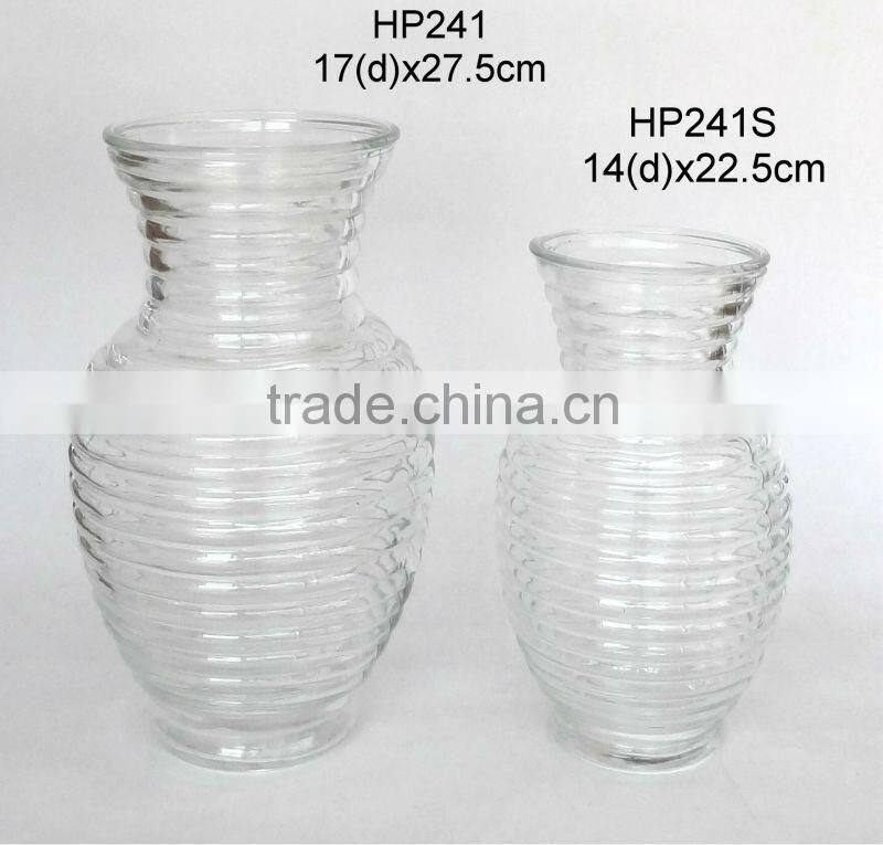HP255 clear glass vase