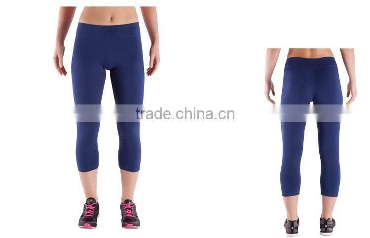 Womens Sexy 95% Cotton 5% Spandex 7/8 Length Fitness Tight Yoga Pants