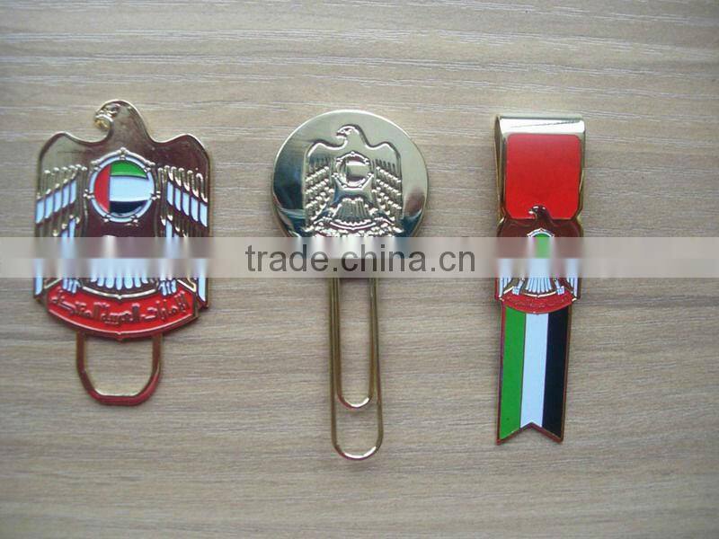 hot selling metal book marks with printed logo