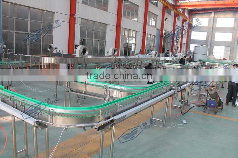 bottle belt conveyor system for beverage production line