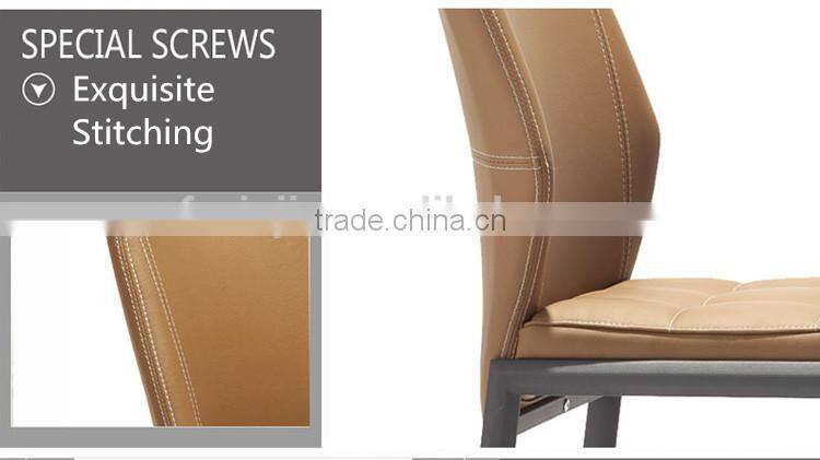 Z656-2 Modern Leather Metal Chair For Dining Room