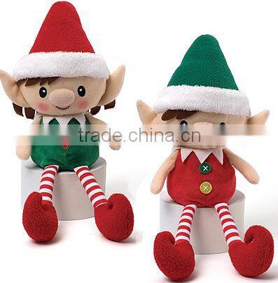 Custom long hand plush christmas elf toy/ Soft and Stuffed Elf toy