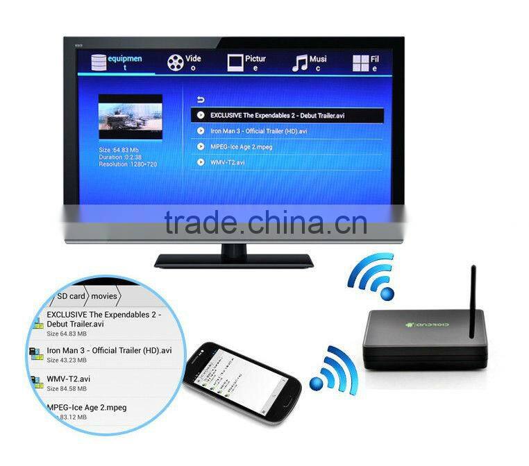 full hd 1080P media player , Supports Google TV Market, XMBC Miracast and DLNA